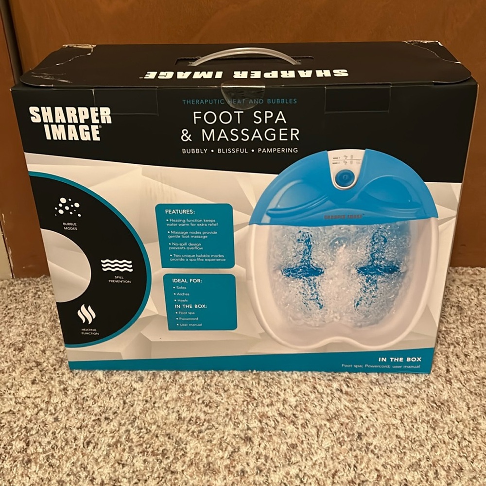 Brand new in box! Sharper Image foot spa & massager